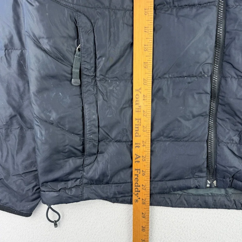 The North Face 550 Down Puffer Jacket Mens Medium Black‎ Quilted Full Zip Coat